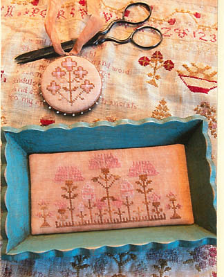 click here to view larger image of Snippets of Mary Barres Sampler Small Sewing Tray and Pin Disk (chart)