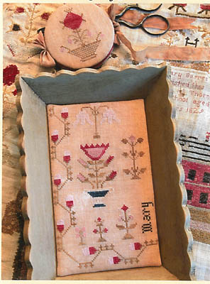 Snippets of Mary Barres Sampler Med Sewing Tray and Needle Bk