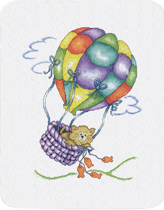 Balloon Cat Quilt/Crib Cover