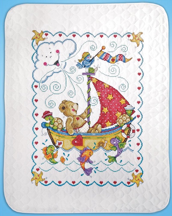 Sail Away Baby Quilt/Crib Cover