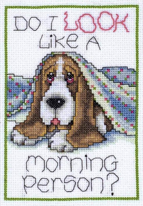 click here to view larger image of Morning Dog (counted cross stitch kit)