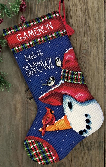 Snowman Perch Stocking