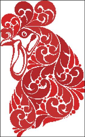 click here to view larger image of Year Of The Rooster Silhouette (chart)