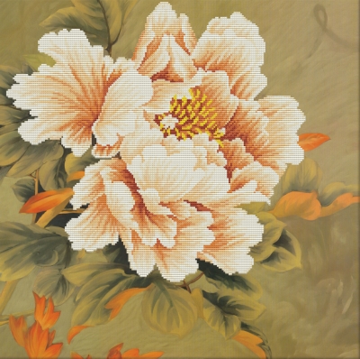 Blooming Peony 1 - No Count Cross Stitch