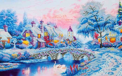click here to view larger image of Winter Village (Diamond Embroidery)