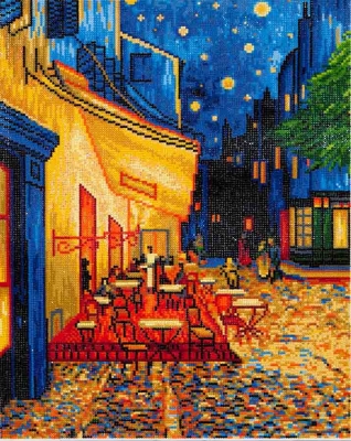 click here to view larger image of Cafe At Night (Diamond Embroidery)