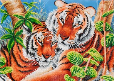 click here to view larger image of Tender Tigers (Diamond Embroidery)