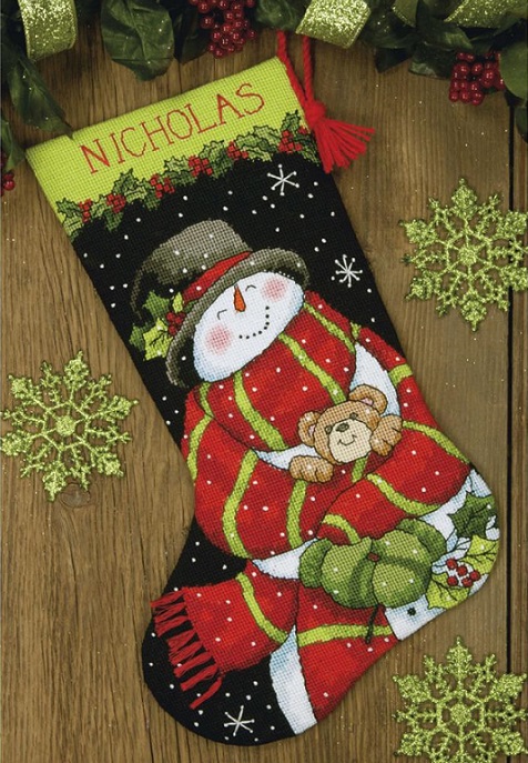 Snowman and Bear Stocking