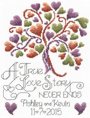 click here to view larger image of Love Story Wedding - Kit (counted cross stitch kit)