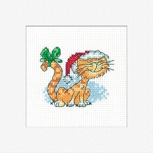 click here to view larger image of Christmas Tigger Christmas Card 3pack (counted cross stitch kit)