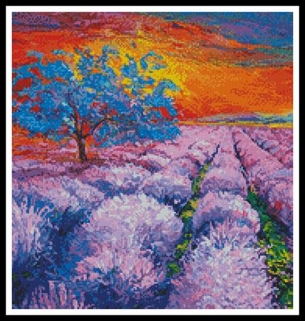 click here to view larger image of Lavender Fields At Sunset (Cropped)  (Boyan Dimitrov) (chart)
