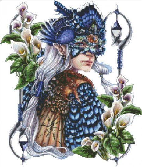 Mini Masquerade Bluebird No Background - Adele Lorienne