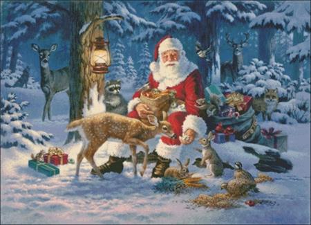 Santa In Forest