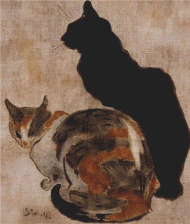 Two Cats  (Theophile Steinlen)