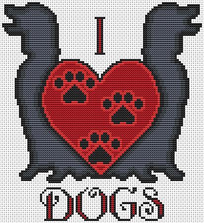 click here to view larger image of I Heart Dogs (chart)