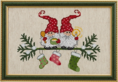 click here to view larger image of Elfs and Socks (counted cross stitch kit)