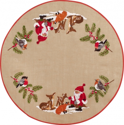 Santa and Animals Tree Skirt