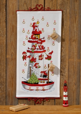 click here to view larger image of Elf Advent Calendar (counted cross stitch kit)
