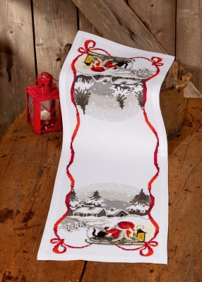 click here to view larger image of Santa Clause Night Runner (counted cross stitch kit)