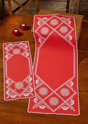 click here to view larger image of Hardanger Snowflake Runner (Right) (Hardanger and Cut Work)