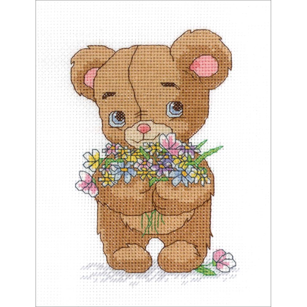 Bear With Bouquet