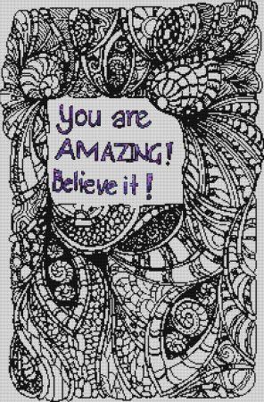 click here to view larger image of You Are Amazing by Angela Porter (chart)