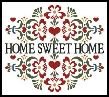 click here to view larger image of Home Sweet Home Floral  (Joni Prittie) (chart)
