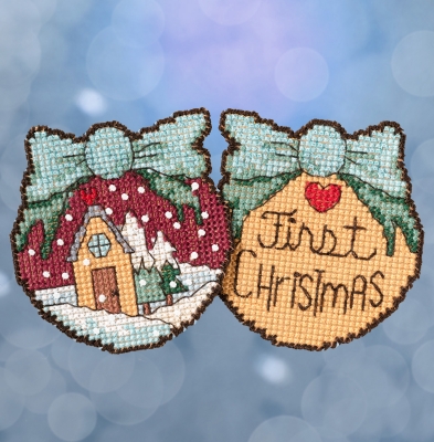 click here to view larger image of First Christmas Ornaments - Sticks Kits (counted cross stitch kit)