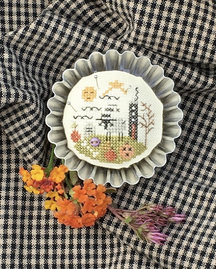 click here to view larger image of Little Black House Pincushion - Kit (counted cross stitch kit)