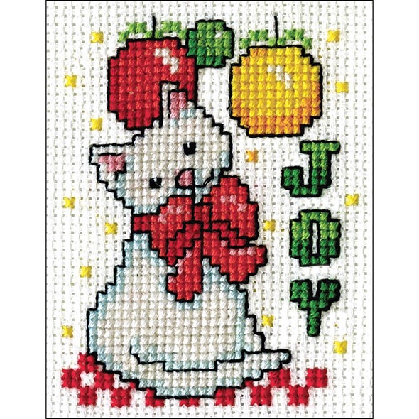 click here to view larger image of Joy Kitty (counted cross stitch kit)