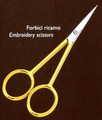 Premax 4.25in 24ct Gold Plated Curved Blade Scissors
