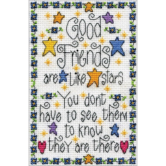 click here to view larger image of Good Friends (counted cross stitch kit)