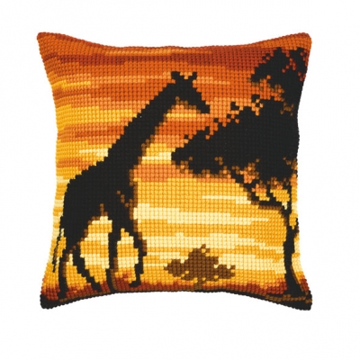 click here to view larger image of Giraffe Cushion (needlepoint)