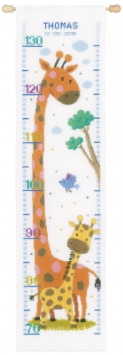 click here to view larger image of Giraffe Growth Chart (counted cross stitch kit)
