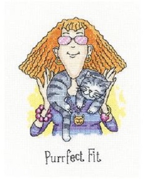 Purrfect Fit - Crazy Cat Lady (Evenweave)