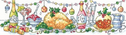 click here to view larger image of Christmas Dinner (Evenweave) (counted cross stitch kit)