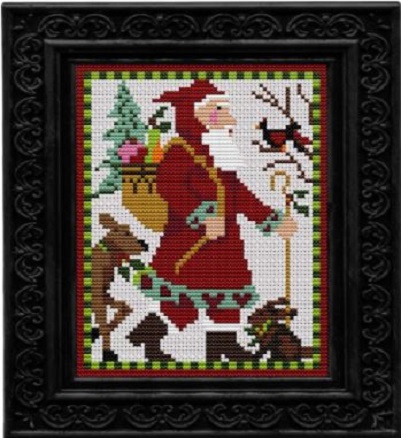 click here to view larger image of Woodland Mini Santa - Kit (counted cross stitch kit)