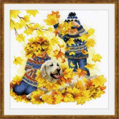 click here to view larger image of Autumn Holidays (counted cross stitch kit)