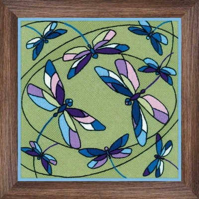Dragonflies Cushion/Panel Stained Glass Window