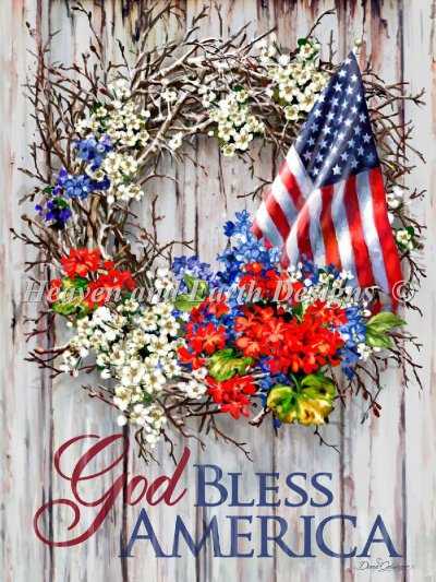 click here to view larger image of Patriotic Wreath (chart)
