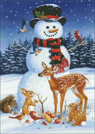 Snowman With Friends