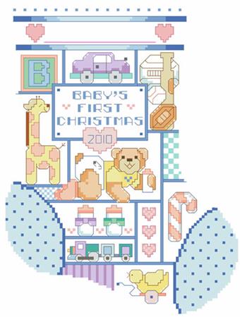 click here to view larger image of Baby Boy Christmas Stocking (chart)