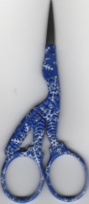 Blue Snowflake Stork Scissors