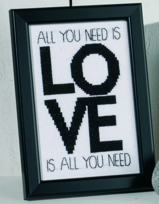 click here to view larger image of Love Is All You Need (counted cross stitch kit)