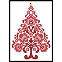 click here to view larger image of Polish Folk Art Christmas Tree Red (chart)