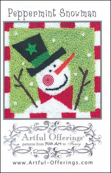 click here to view larger image of Peppermint Snowman (Punchneedle) (Punchneedle)