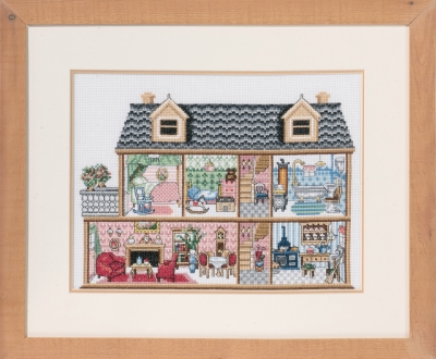 click here to view larger image of Antique Dollhouse (counted cross stitch kit)