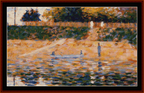 Boats Near Beach at Asnieres - Georges Seurat