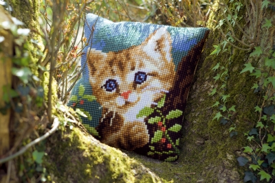 Cat On A Tree Cushion