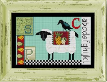 Sheep-Crow Sampler - Cross Stitch Kit